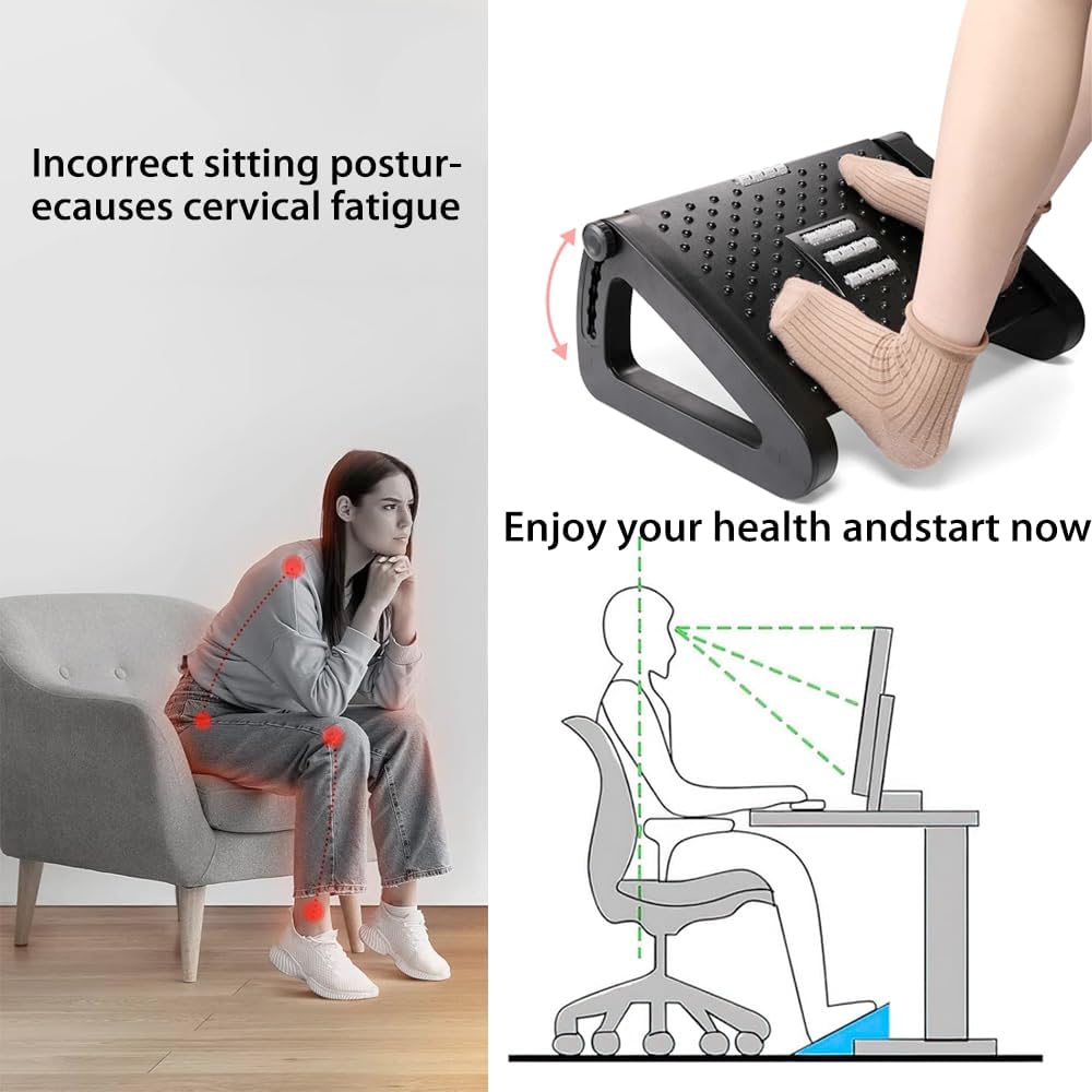Spinew Footrest + Ergonomic Support Cushion Set