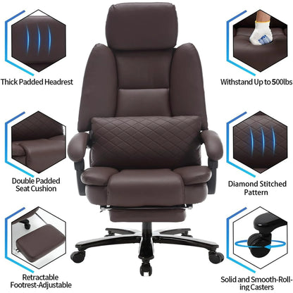 Spinew Executive Leather High‑Back Chair